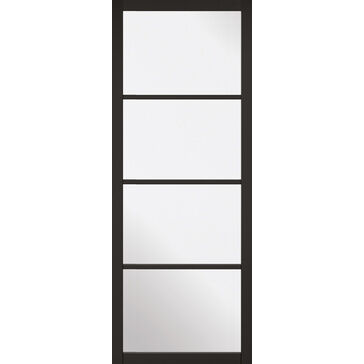 LPD Soho Glazed 4 Light Primed Black Internal Door