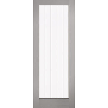 LPD 1 Light Moulded Textured Grey Vertical Glazed Internal Door