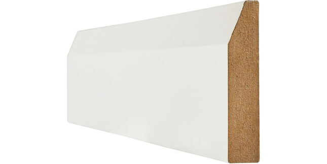 LPD White Primed Chamfered Skirting (Pack of 4)