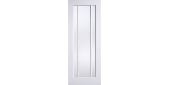LPD Lincoln White Primed Solid 3 Light Vertical Glazed Internal Door