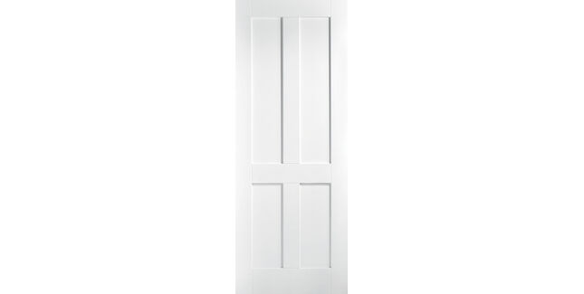 LPD London Primed White 4 Panel FD30 Internal Fire Door