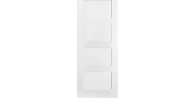 LPD Shaker-Style 4 Panel White Primed Internal Door