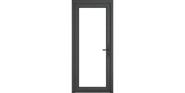 Crystal Anthracite Grey uPVC Fully Glazed External Door (Left Hand Open)