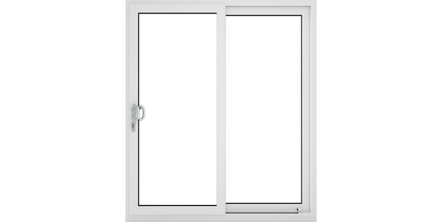 Crystal White uPVC Clear Glazed Sliding Patio Door (Left to Right)