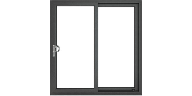 Crystal Grey uPVC Clear Glazed Sliding Patio Door (Left to Right)