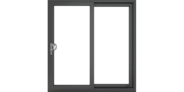 Crystal Grey uPVC Clear Glazed Sliding Patio Door (Left to Right)