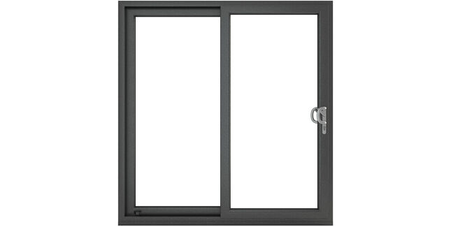 Crystal Grey uPVC Clear Glazed Sliding Patio Door (Right to Left)