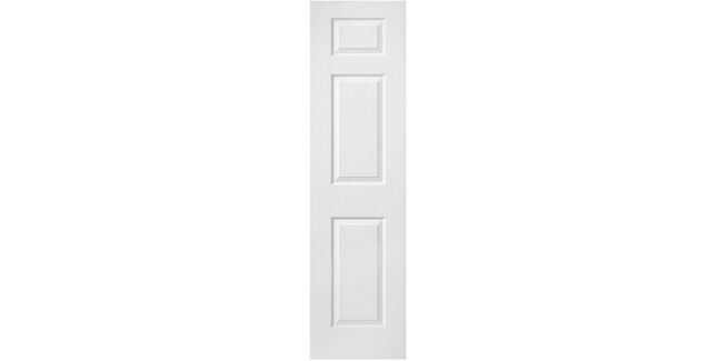 JB Kind 3 Panel Colonist Grained White Primed Internal Door