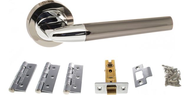 Atlantic Tennessee Black Nickel/Polished Chrome Door Handle Pack