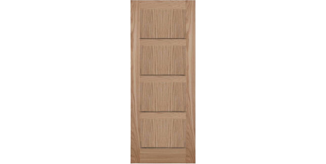 Unfinished Oak Shaker-Style 4 Panel Internal Door