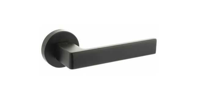 CleanTouch Anti-Bac Forme Asti Door Handle on Minimal Round Rose (Pair)