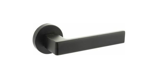 CleanTouch Antibacterial Forme Asti Door Handle on Round Rose (Pair)