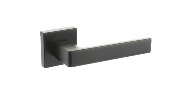 CleanTouch Anti-Bac Forme Asti Door Handle on Minimal Square Rose (Pair)