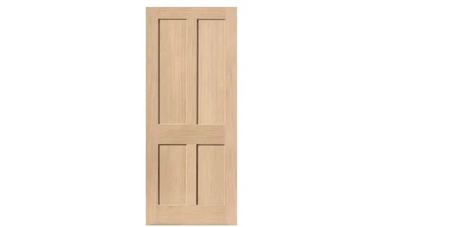 JB Kind Rushmore 4 Panel Unfinished Real Oak Internal Door