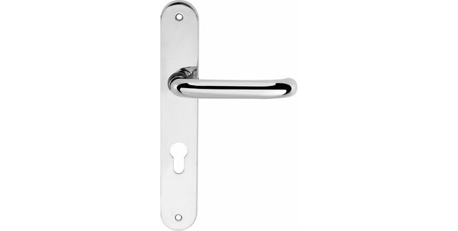 CleanTouch Anti-Bac RTD Safety Lever on Round Euro Backplate (Pair)