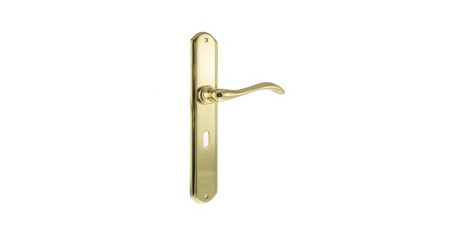 Forme Valence Solid Brass Key Door Handle on Backplate (Pair) from £28.49