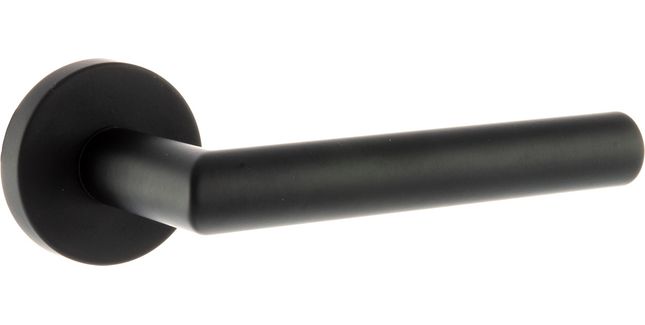 Forme Elle Lever Door Handle on Round Rose (Pair)