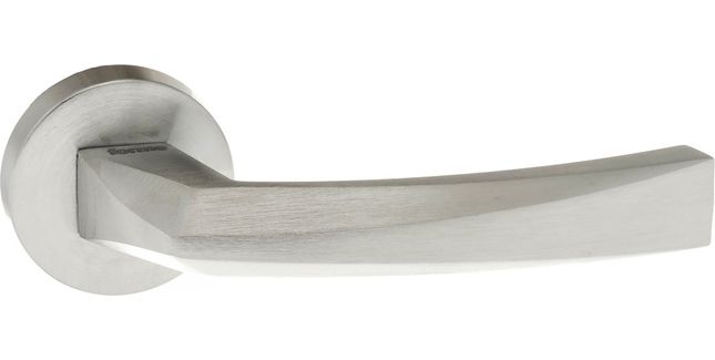 Forme Crystal Lever Door Handle on Round Rose (Pair)