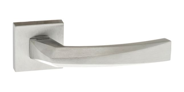 Forme Crystal Lever Door Handle on Square Rose (Pair)