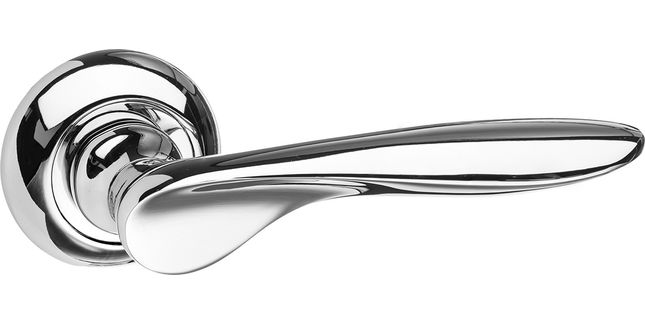 Mediterranean Malta Lever Door Handle on Round 'C' Rose (Pair)