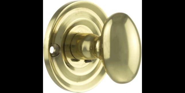 Old English Solid Brass Oval WC Turn &amp; Release