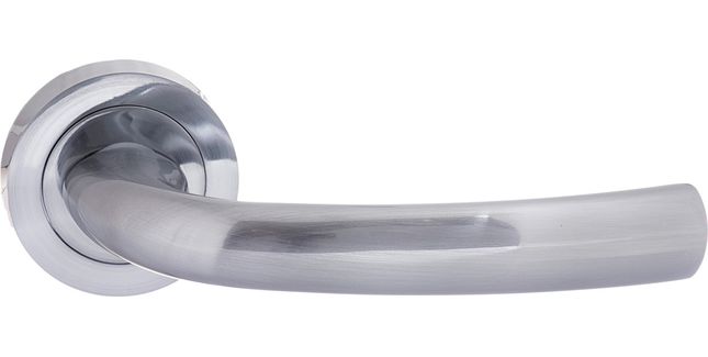 STATUS Nevada Lever Door Handle on Round Rose (Pair)