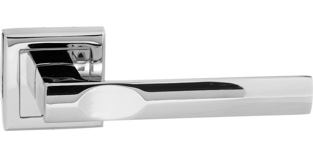 STATUS Kansas Lever Door Handle on Square Rose (Pair)