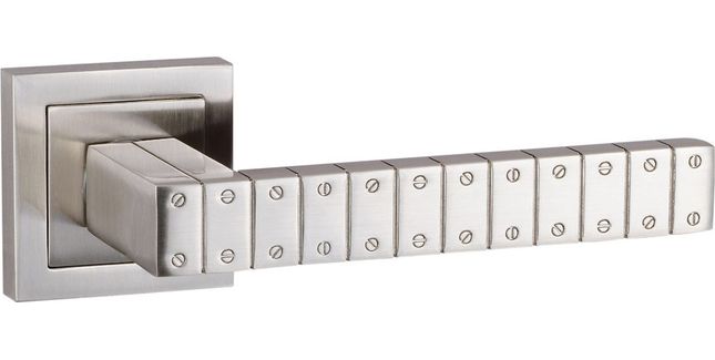 Senza Pari Bianca Lever Door Handle on Square Rose (Pair)