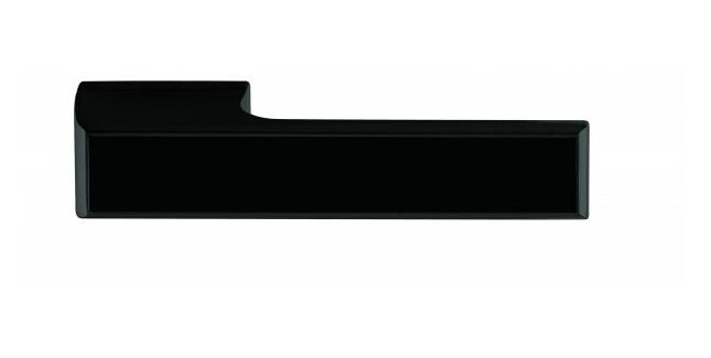 Tupai Rapido VersaLine Tobar Lever Door Handle on Long Rose -Matt Black Decorative Plate - Matt Black (Pair)