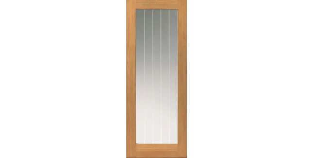 JB Kind Thames 1 Light Pre-Finished Oak Glazed Internal Door