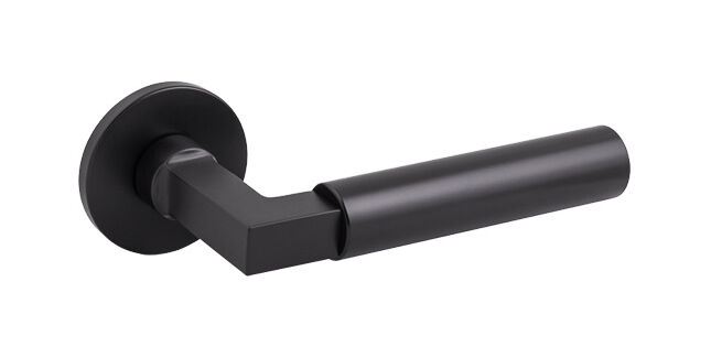 Tupai Exclusivo 5S Line Covas Lever Door Handle on 5mm Slimline Round Rose (Pair)