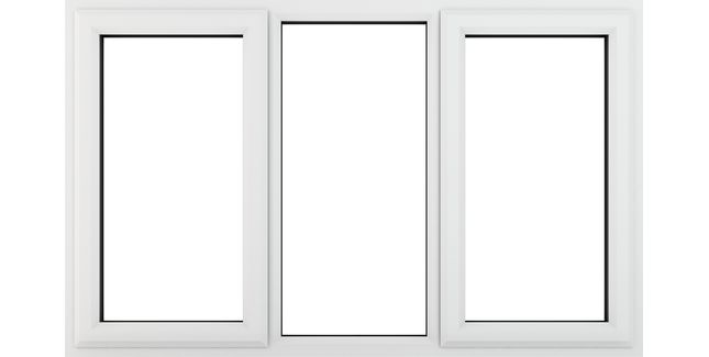 Crystal Left/Right Side Hung Fixed Centre uPVC Clear Double Glazed Window - White