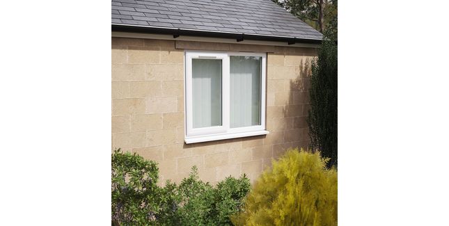 Crystal Left Hand Side Hung With Fixed Light uPVC Casement Double Glazed Window - White