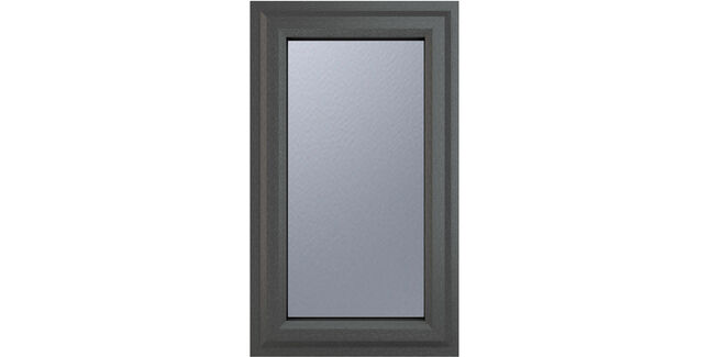 Crystal Right Hand Side Hung uPVC Casement Double Glazed Window - Grey