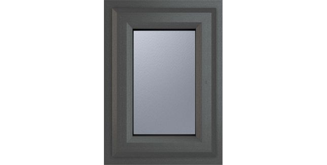 Crystal Top Opening A Rated uPVC Casement Double Glazed Window - Grey