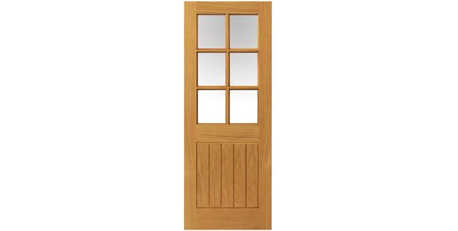 JB Kind Thames 6 Light Pre-Finished Oak Glazed Internal Door