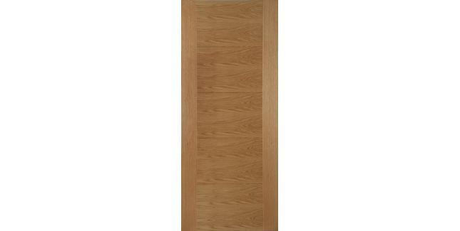 Mendes Pre-Finished Oak ISEO Crown Cut FD30 Fire Door