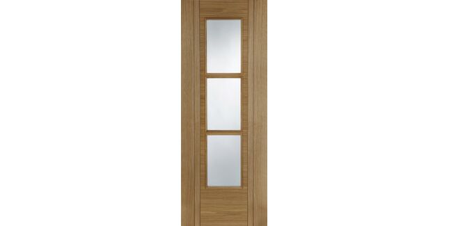 Mendes Pre-Finished Oak Capri 3 Light Glazed Door