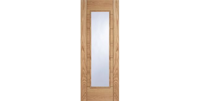 Mendes Pre-Finished Oak Corsica 1 Light Clear Glazed Door