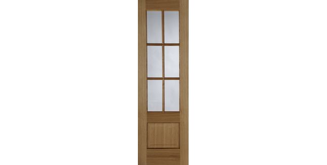 Mendes Hampstead Pre-Finished Oak 6 Light Clear Glazed Internal Door