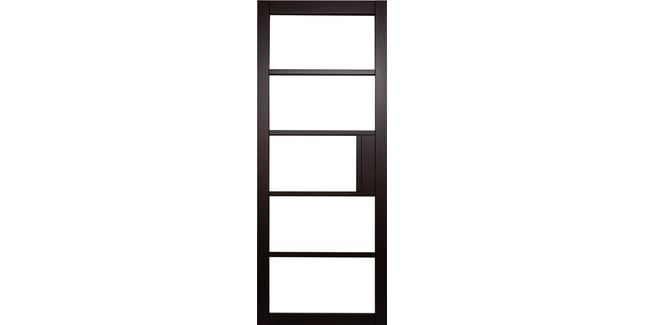 Mendes Venice Clear Glazed Black Primed Industrial Door