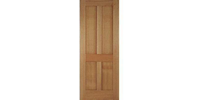 Mendes Unfinished Oak Bristol 4 Panel Door