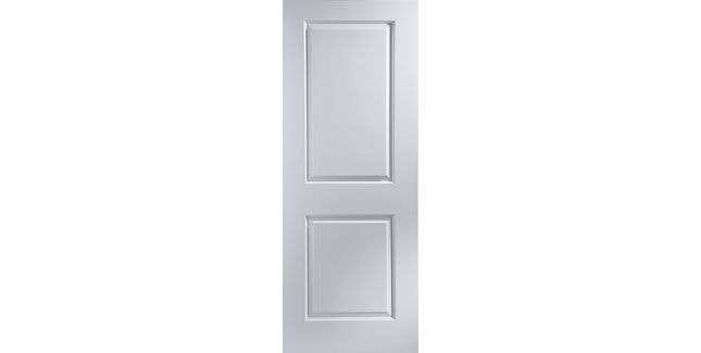 Mendes White Moulded 2 Panel Smooth Primed FD30 Fire Door (2040x826x44mm)