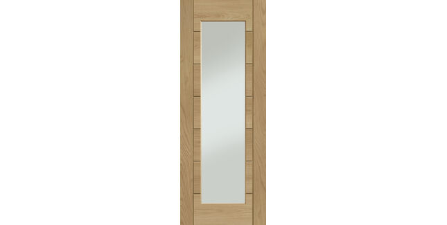 XL Joinery Palermo Essential Unfinished Oak 1 Light Glazed Internal Door
