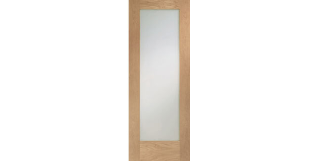 XL Joinery Pattern 10 Unfinished Oak Clear Glazed Internal Door