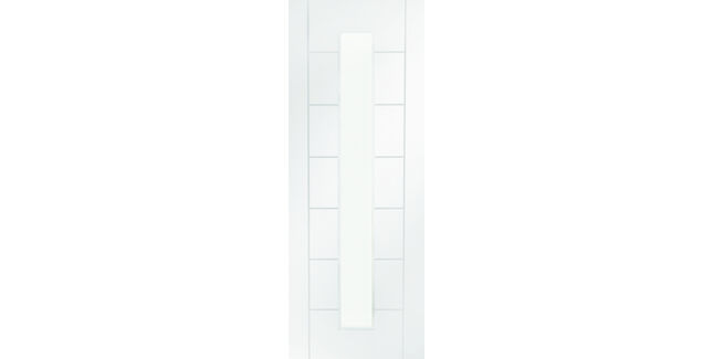 XL Joinery Palermo 1 Light Internal White Primed Glazed Door with Clear Glass White Finish