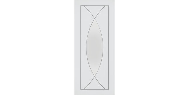 XL Joinery Pesaro Clear Glazed White Primed Internal Door