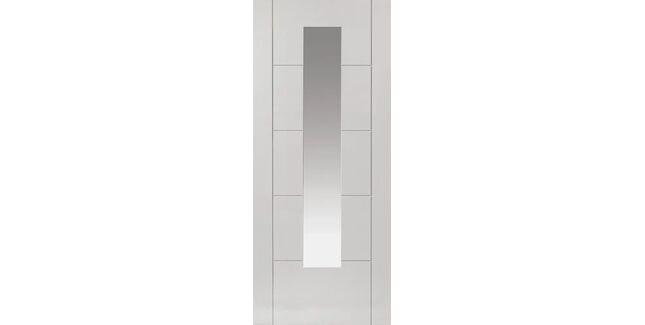 JB Kind 1 Light Emral Pre-Finished White Glazed Internal Door