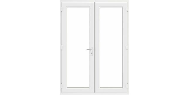 Crystal White uPVC Clear Triple Glazed Left Hand Master French Door