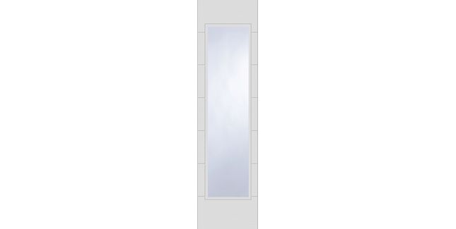 Mendes White Basic Primed Corsica 1 Light Clear Glazed Internal Door